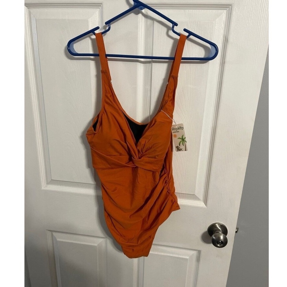 Elegant Orange Women's One Piece Swimsuit